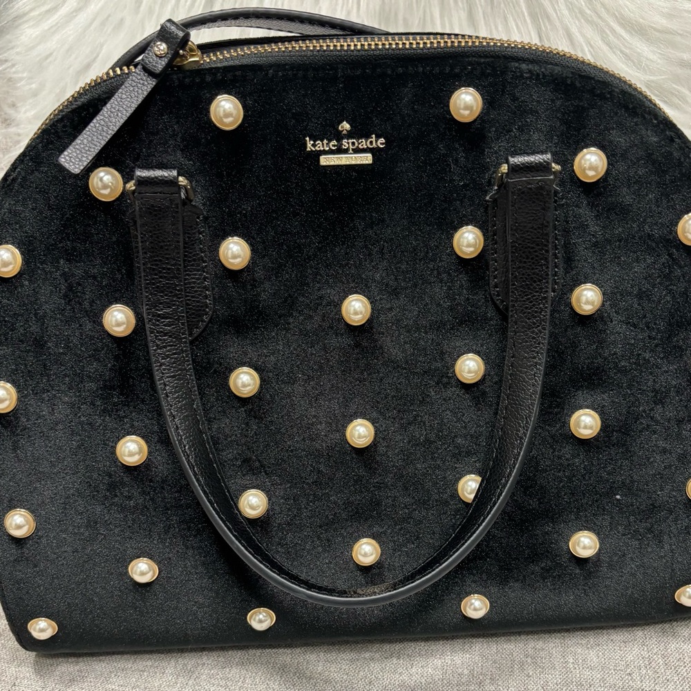 Kate Spade Black Bag with Pearl Accents